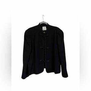 Brownstone Studio 100% PURE Wool Jacket Woolmark Made in USA Frog Closures Sz M